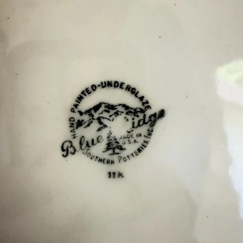 Blue‎ Ridge Southern Potteries Baltic Ivy Vintage Dishes 2 Dinner Plates USA